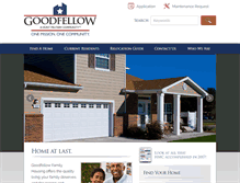 Tablet Screenshot of goodfellowfamilyhousing.com